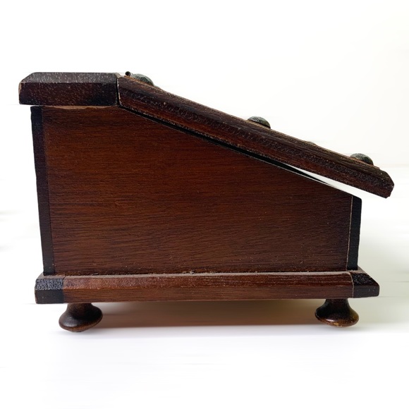 Antique Vintage Wood Jewelry Box, Made in Japan - Picture 6 of 14